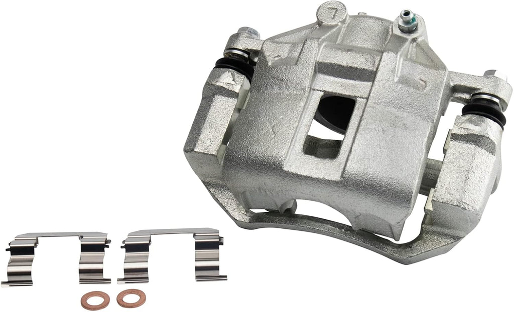 TRQ Performance Front Brake Pad and Rotor Set Ceramic Vented Coated Rotors Calipers Compatible with 2012 Kia Rio