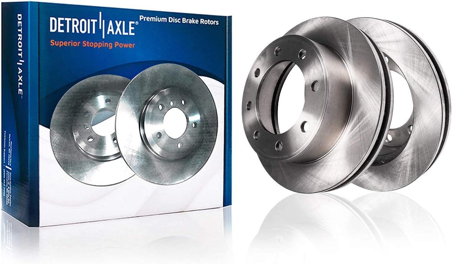 Detroit Axle - 4WD Brake Kit for 2012-2022 Ford F-250 Super Duty 2013-2022 F-350 Super Duty, 14.29' inch Front and Rear Disc Brake Rotors Ceramic Brakes Pads Replacement