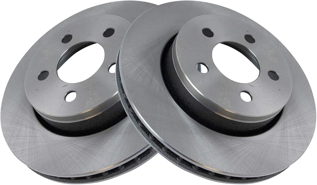 TRQ Front Brake Pad and Rotor Set Semi Metallic Vented Rotors Compatible with 2007-2011 Dodge Nitro 2008-2012 Jeep Liberty