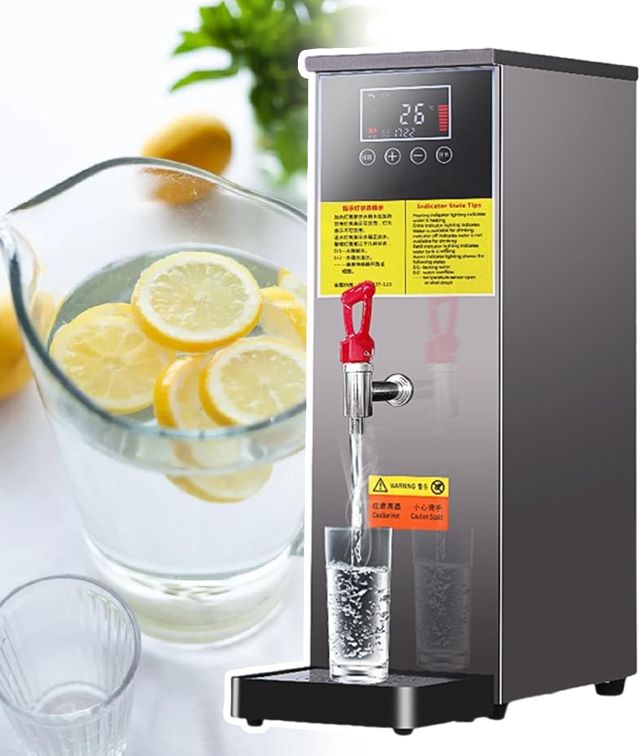 Commercial Water Boiler, Hot Water Dispensers, Electric Commercial Hot Water Dispenser, LCD Display, Quick Water Boiling in 20 Minutes (Black 40l)