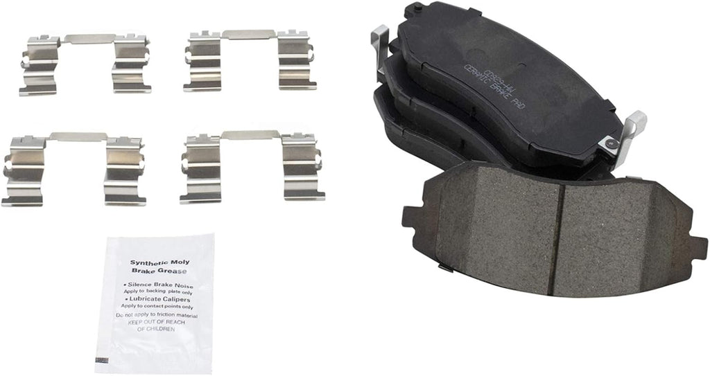 TRQ Performance Front Brake Pad and Rotor Set Ceramic Slotted Drilled G Coated Vented Rotors Calipers Compatible with 2005-2006 Subaru Baja 2009-2010 Forester 2006-2012 Legacy 2005-2012 Outback