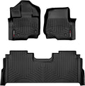 WeatherTech Custom Fit FloorLiners for Ford F-150 Raptor, F-150, F-150 Lightning - 1st & 2nd Row (44697-1-6), Black