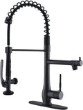 GIMILI Oil Rubbed Bronze Kitchen Faucet with Pull Down Sprayer Single Handle High Pressure Kitchen Sink Faucet Commercial Double-Headed Kitchen Faucets