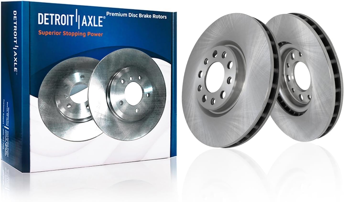 Detroit Axle - Front Brake Kit for 2018 Buick Regal Sportback [GS with Brembo Brakes] 13.58' inch Disc Brake Rotors Ceramic Brakes Pads with Hardware Replacement