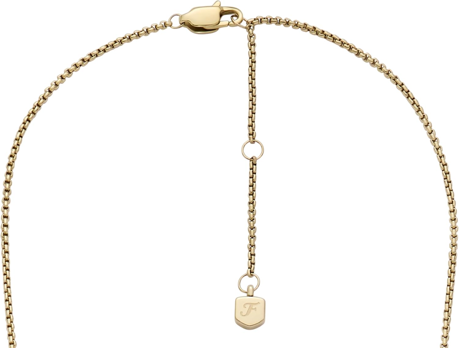 Fossil Women's Gold-Tone Stainless Steel Pendant Chain Necklace for Women
