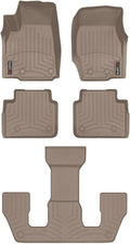 WeatherTech Custom Fit FloorLiners for Jeep Grand Cherokee L, Grand Cherokee L, Grand Cherokee L - Full Set (451696-1-2-3), Tan
