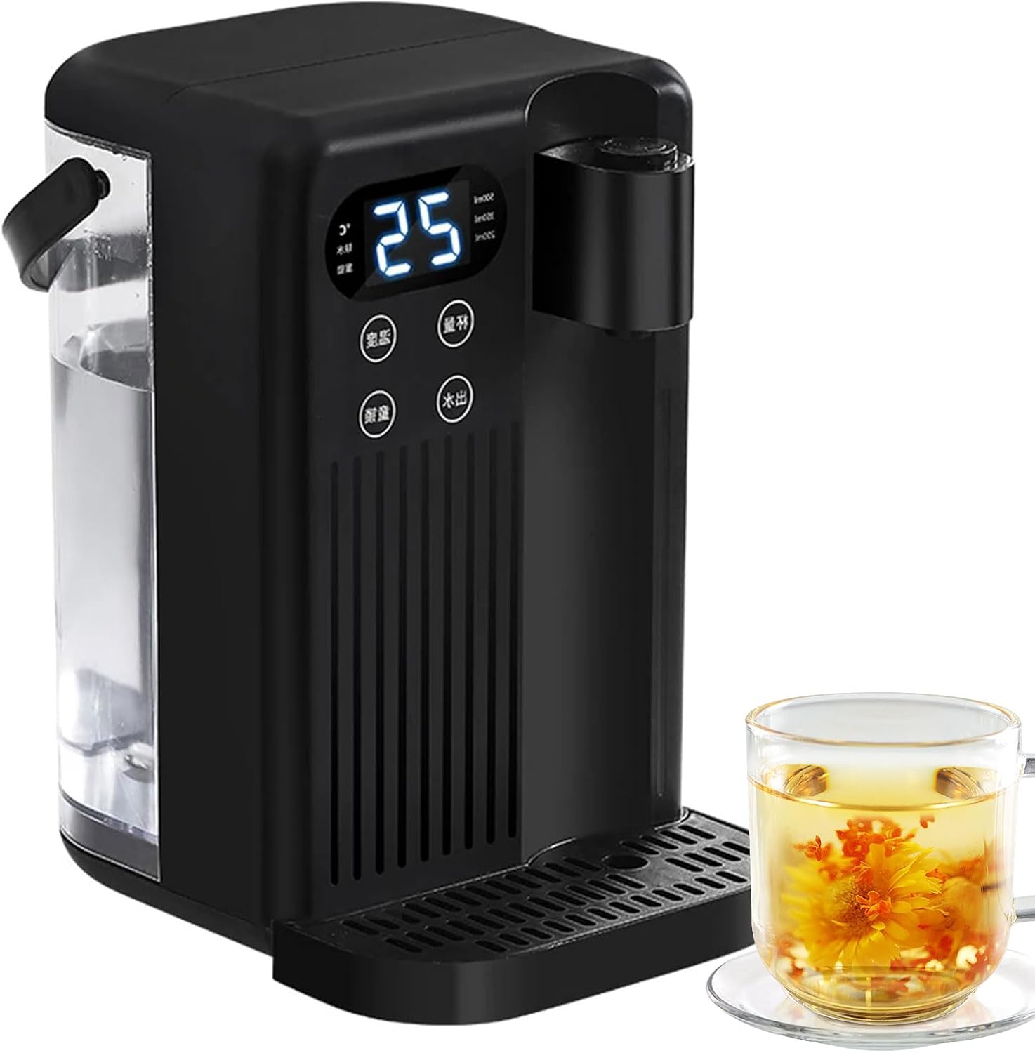 2000W Electric Instant Hot Water Dispenser, Energy Efficient Boiling Kettle with 3L Water Tank, 12 Gear Water Temperature and 8 Gear Water Volume Control, Quick(Black)