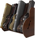 A&S Crafted Products Guitar Case Rack for Acoustics & Electrics - The Studio Deluxe (Grande) | Walnut | Made in U.S.A.