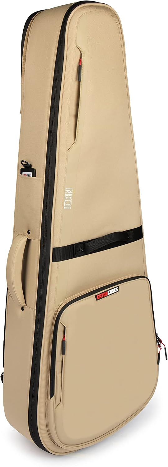 Gator Cases ICON Series Premium Weather Resistant Gig Bag for Acoustic Guitars with TSA Luggage Lock-Friendly Zipper Pulls; Khaki (G-ICONDREAD-KHK)