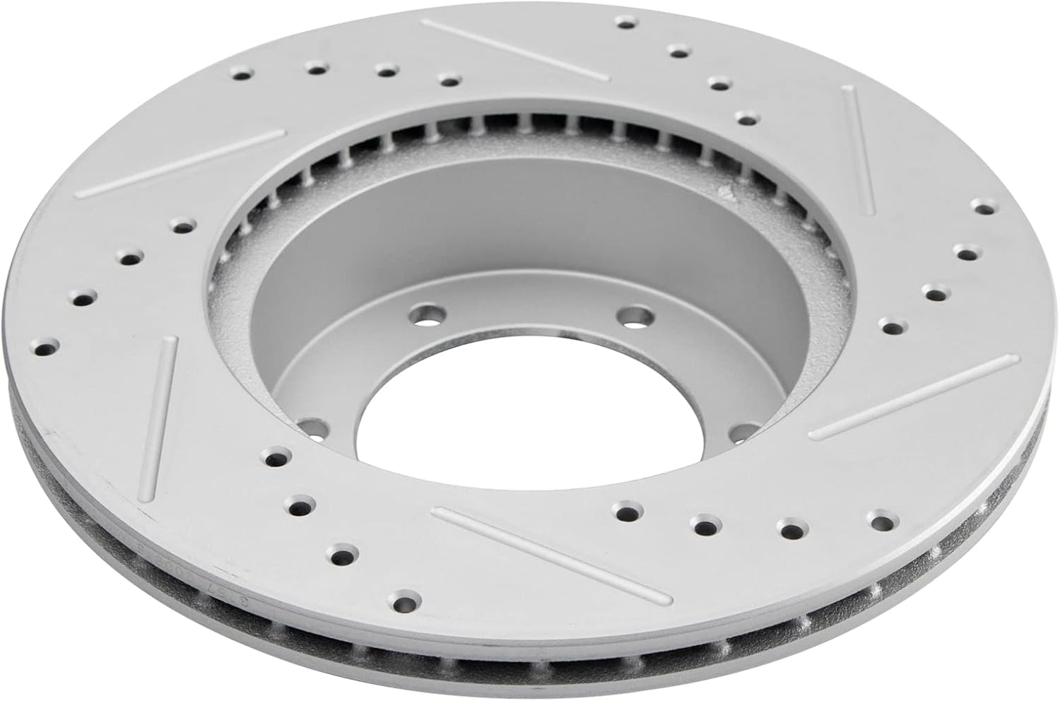 TRQ Performance Front Ceramic Brake Pad and Rotor Set Coated Drilled Slotted Compatible with 1990-1991 Toyota 4Runner 1994-1995 Toyota Pickup 4 Wheel Drive