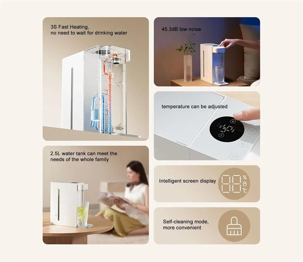 hot water dispensers Instant Hot Water Dispenser for Home 2.5L Water Heated Cooler Pump Dispenser Thermostat Desktop Portable instant hot water dispenser