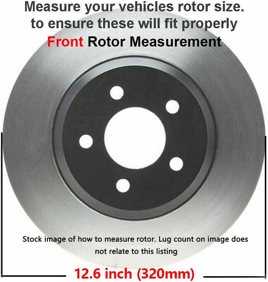 Detroit Axle - Brake Kit for 2005-08 2011-12 Infiniti FX35, 05-08 FX45 Drilled & Slotted Disc Brake Rotors Ceramic Brakes Pads Replacement : 12.6' inch Front & 12.13' inch Rear Rotor