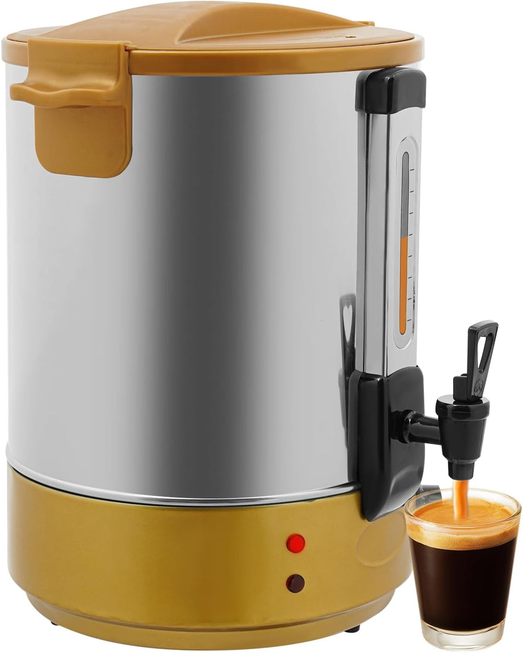 Commercial Hot Water Dispenser,5.07Gal 304 Stainless Steel Heated Water Urn w/Adjustable Temperature,Electric Heat Preservation Bucket for Coffee Tea Party