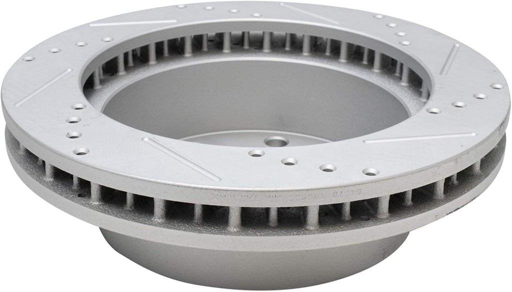 TRQ Performance Front Brake Pad and Rotor Set Ceramic Drilled Slotted G Coated Vented Rotors Compatible with 2000-2005 Ford Excursion 2000-2004 F-250 Super Duty F-350 Super Duty