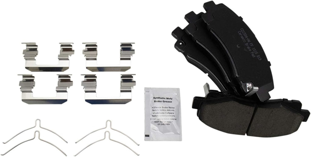 TRQ Performance Front Brake Pad and Rotor Set Ceramic Coated Drilled Slotted Vented Rotors Compatible with 2009-2014 Acura TL