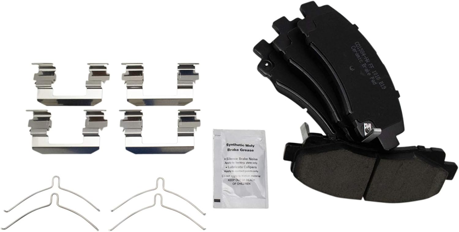 TRQ Performance Front Brake Pad and Rotor Set Ceramic G Coated Slotted Drilled Rotors Compatible with 2015-2020 Acura TLX