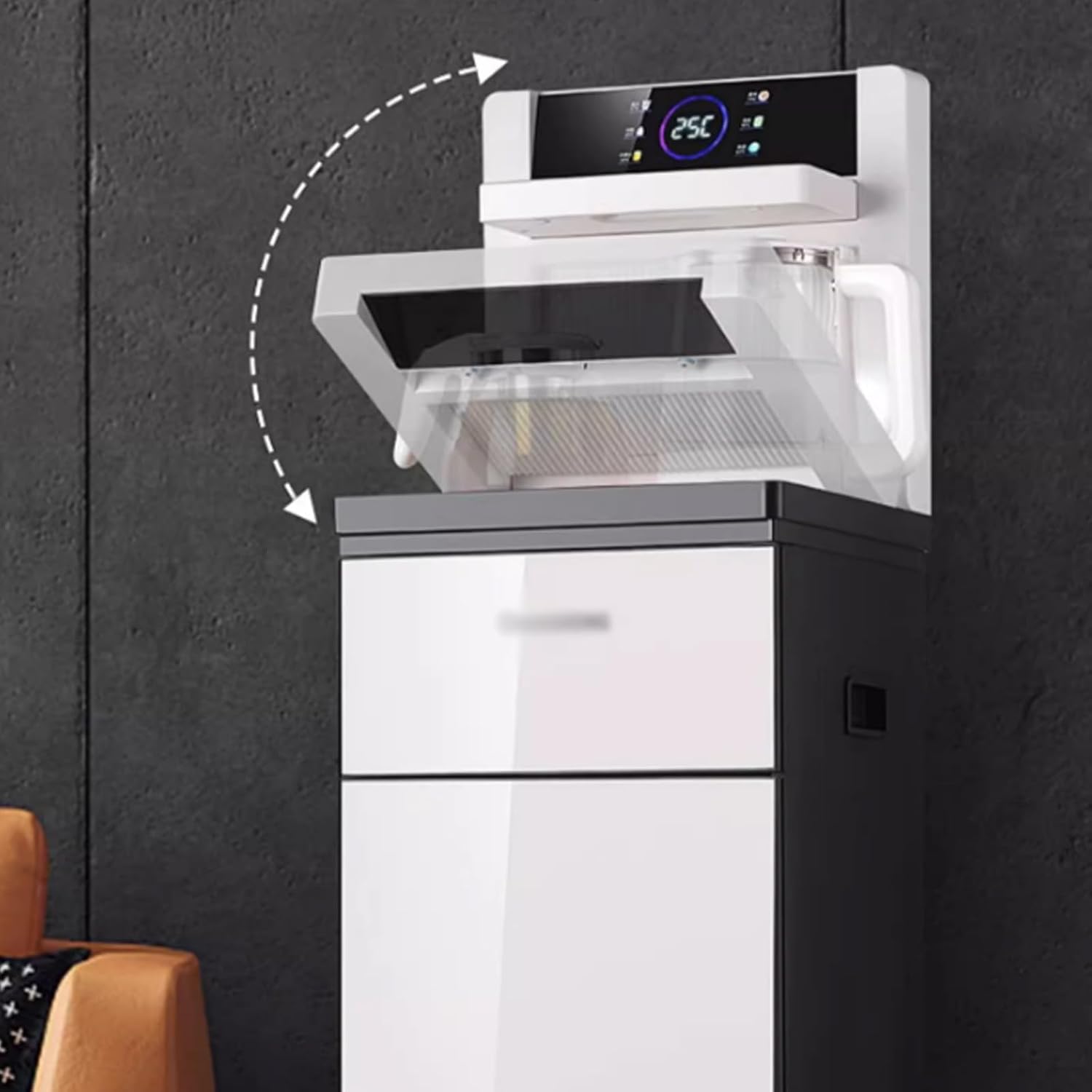 hot Water dispensers Tea Bar Dispenser Household Water Dispenser Fully Automatic Intelligent Downward Water Bucket Small Office High-end Instant hot Water Dispenser (Color : Ice Warm)