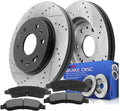 Front Brake Rotors and Pads Kit Compatible with 2005-2018 Chevy Silverado 1500, 2008-2020 Chevy Tahoe, 2015-2019 Chevy Suburban, GMC Yukon XL, 2005-2018 GMC Sierra 1500, 2008-2020 GMC Yukon