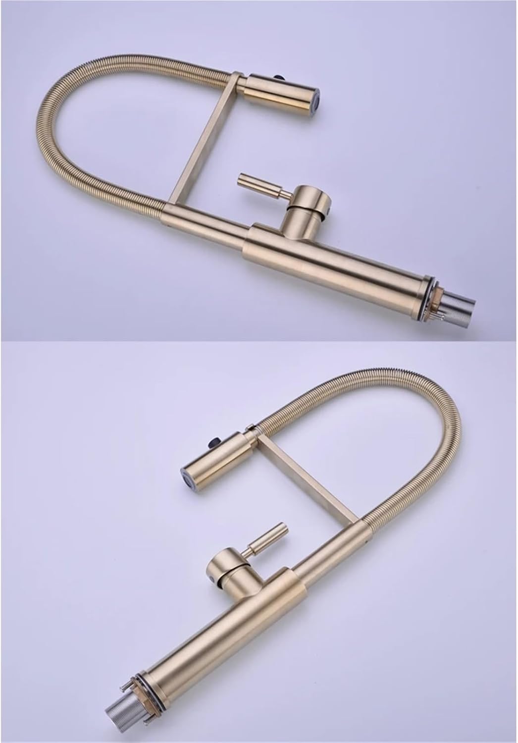 Kitchen Faucets Kitchen Sink Single Lever Pull Out Spring Spout Mixers Tap Hot Cold Water Crane(Chrome)