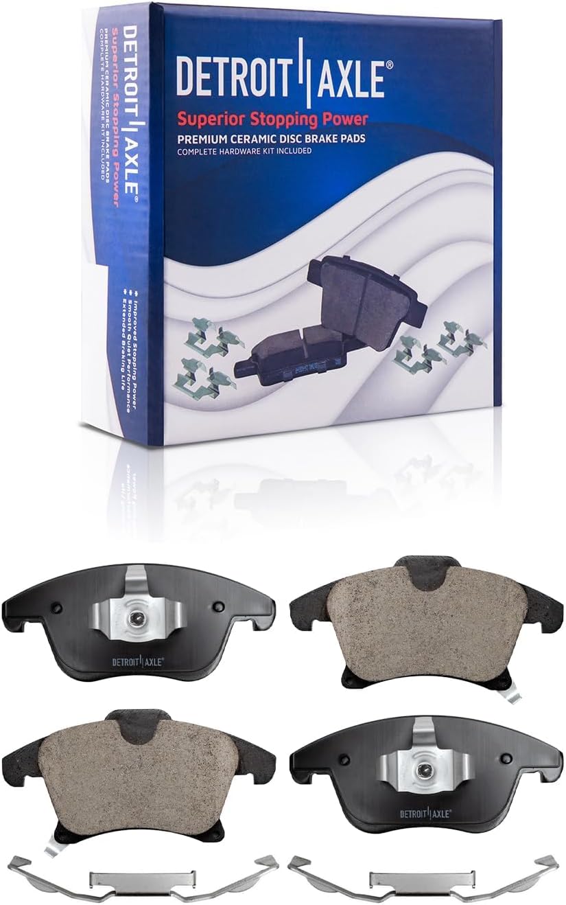 Detroit Axle - Brake Kit for 2013-2016 Ford Fusion Lincoln MKZ, Disc Brake Rotors Ceramic Brakes Pads 2014 2015 Replacement: 11.81' inch Front and 11.89' inch Rear Rotors