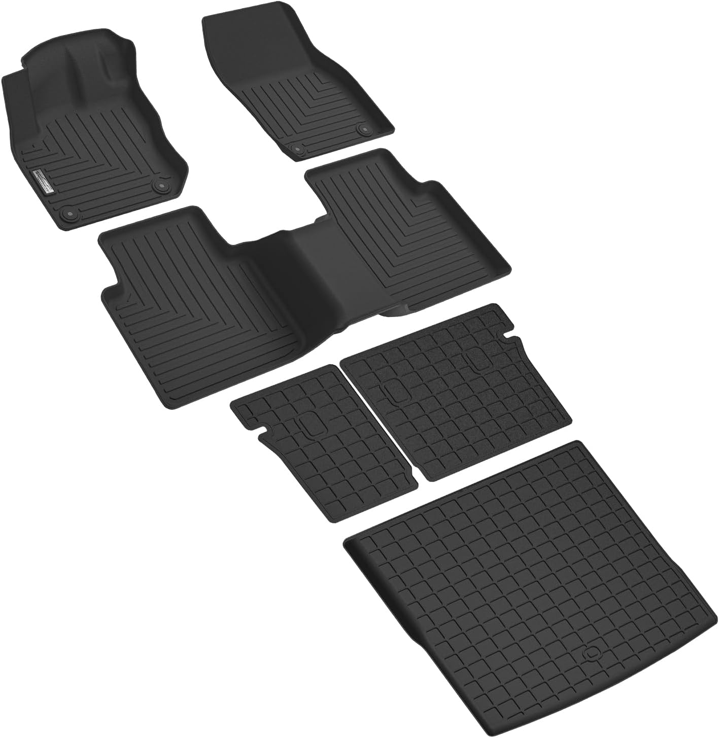 Floor Mats & Cargo Liner for Volkswagen VW Tiguan 2025 2026,TPE All Weather Protection Slush Floor Liner Accessories(Trunk Mat+Backrest Mat+Floor Mat)