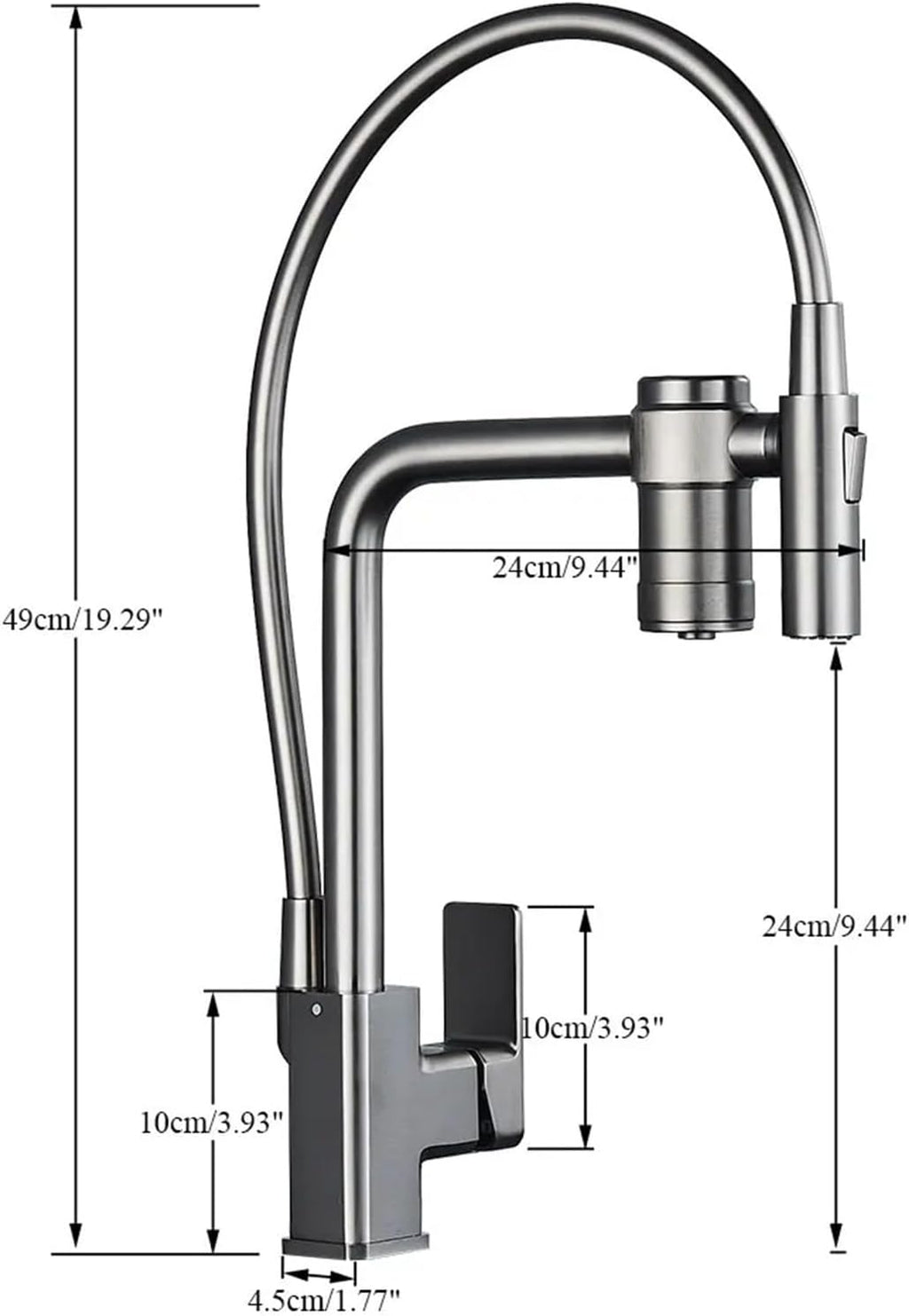 Brass Pull Out Filtered Kitchen Faucet Purification Kitchen Faucets Drinking Water Hot Cold Mixer Tap(Black)