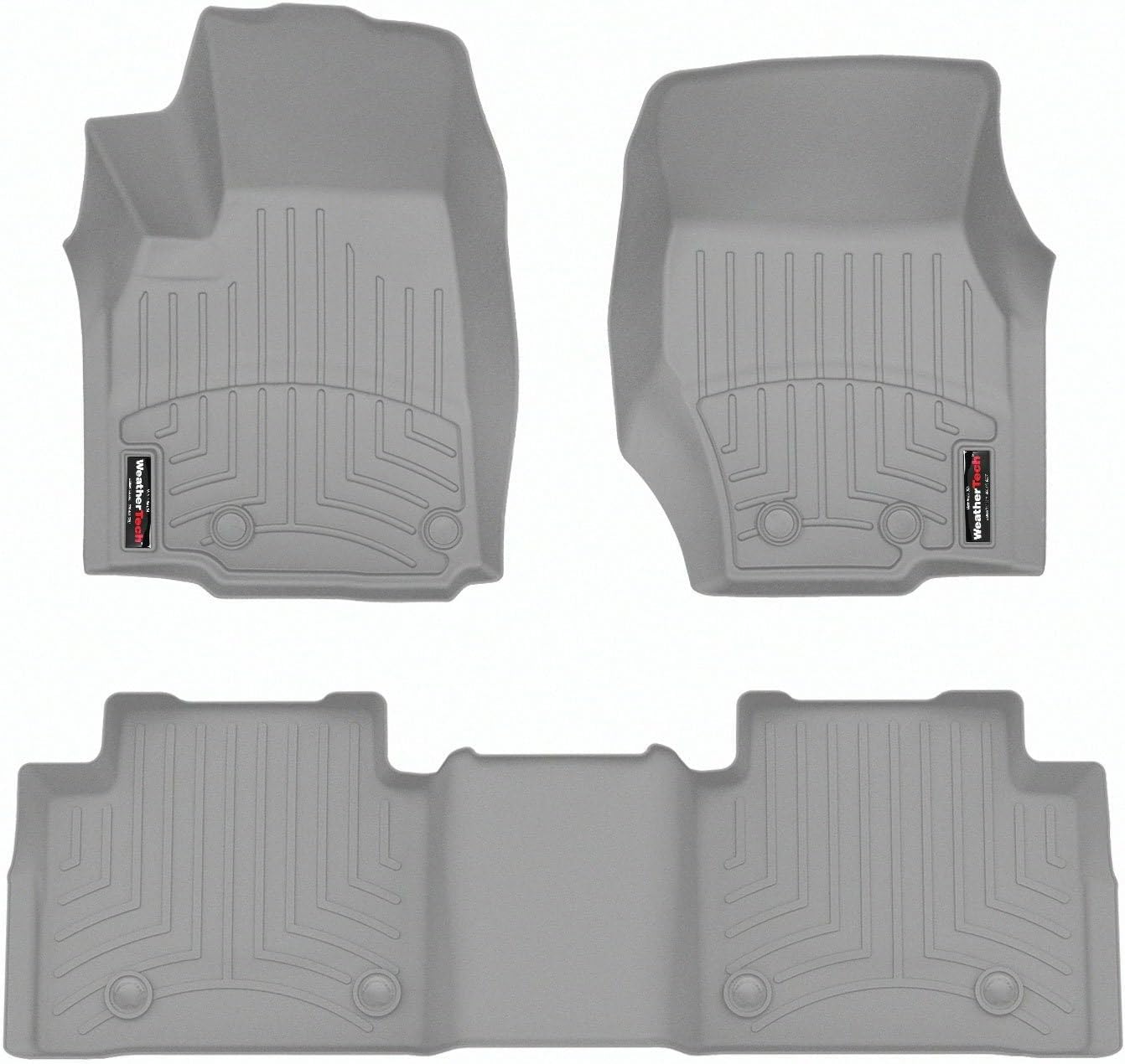 WeatherTech Custom Fit FloorLiners for Jeep Grand Cherokee, Grand Cherokee, 1st & 2nd Row (4617821-4616965), Grey