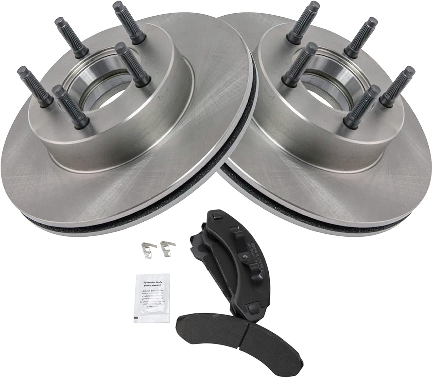 TRQ Front Brake Pad and Rotor Set Semi Metallic Vented Rotors Compatible with 1993-1994 Ford Explorer 1993-1994 Mazda Navajo