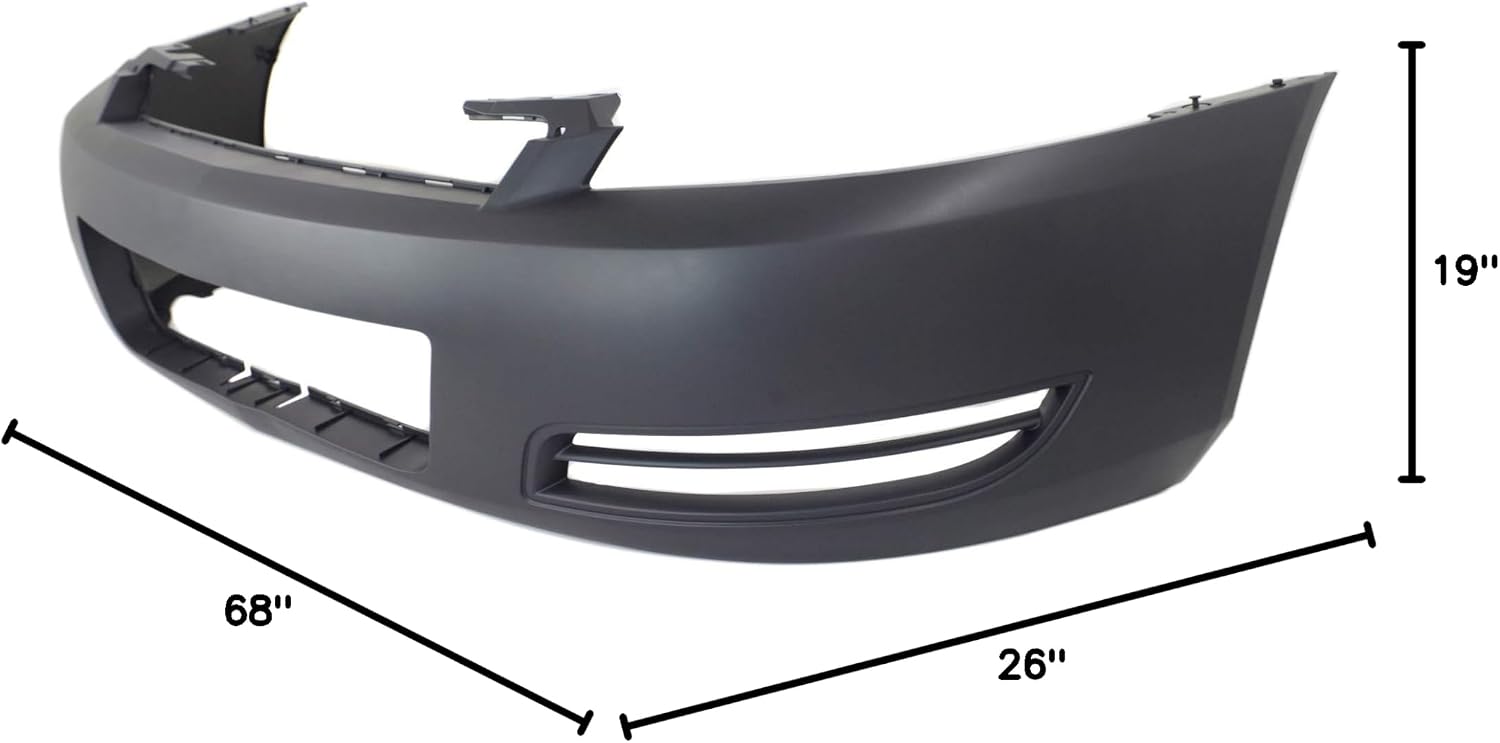 Garage-Pro Front Bumper Cover For 2006-2013 Chevrolet Impala, Fits 2014-2016 Chevrolet Impala Limited, Primed - For LS Model, Without Fog Lights