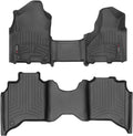 WeatherTech Custom Fit FloorLiners for Dodge Ram Truck 2500/3500, 1st Row (OTH) & 2nd Row (4415711-4415454), Black