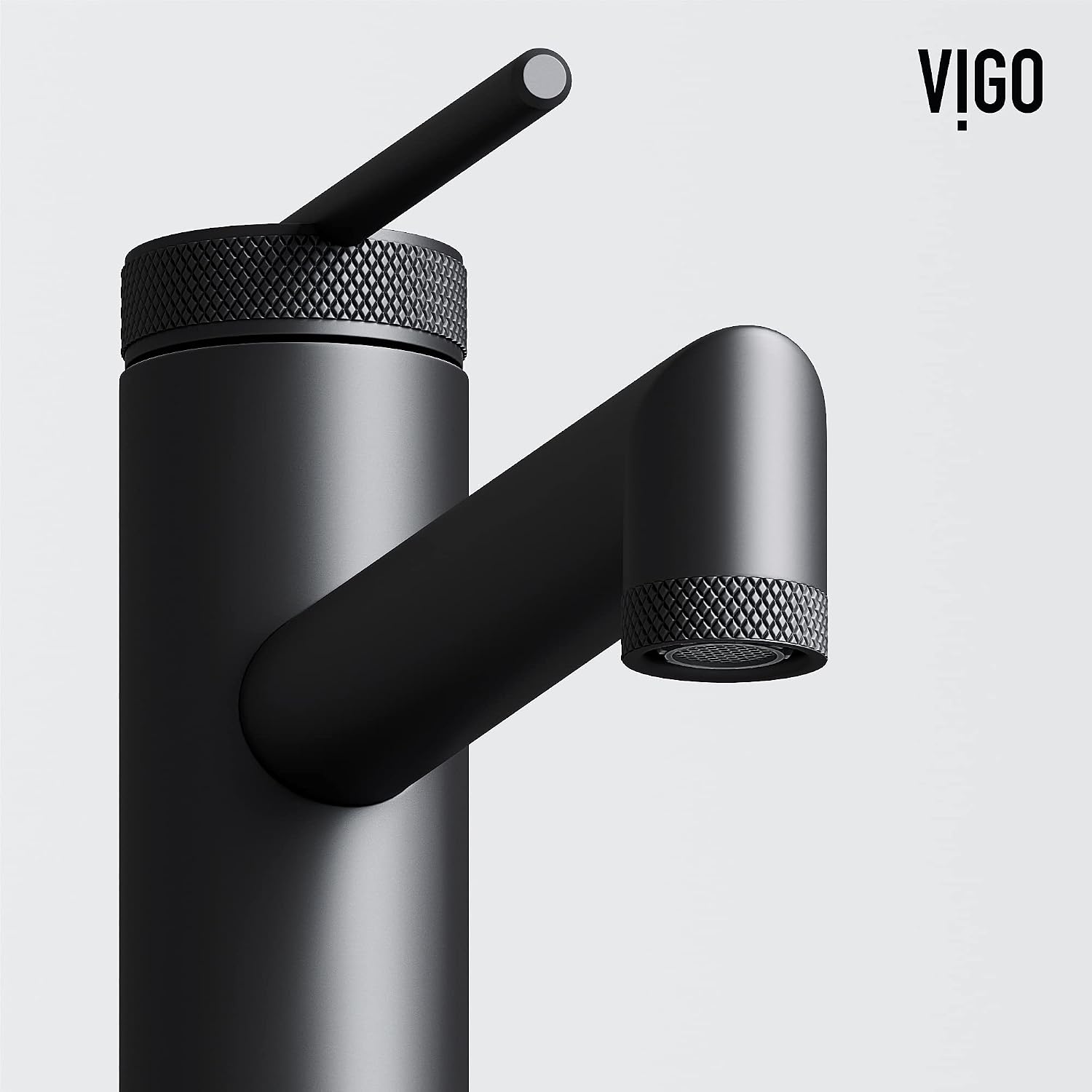 VIGO Sterling Single-Handle Single-Hole Mount Vessel Bathroom Sink Faucet, 11-Inch, Matte Black, Modern Design, Solid Brass, 1.2 GPM WaterSense & Ceramic Disc Valve, Corrosion-Resistant