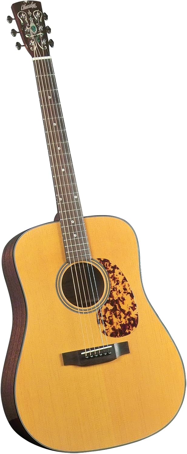 Blueridge BR-140 Historic Series Dreadnought Acoustic Guitar – Solid Sitka Spruce Top, Mahogany Back & Sides, East Indian Rosewood Fingerboard, 14:1 Nickel-Plated Tuners