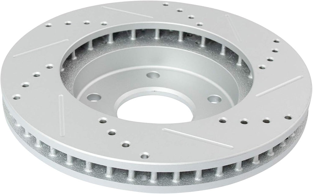 TRQ Performance Front Brake Pad and Rotor Set Ceramic Drilled Coated Rotors Calipers Compatible with 98-05 Chevrolet Blazer S10 98-03 GMC Sonoma 98-01 Jimmy Oldsmobile Bravada 98-00 Isuzu Hombre