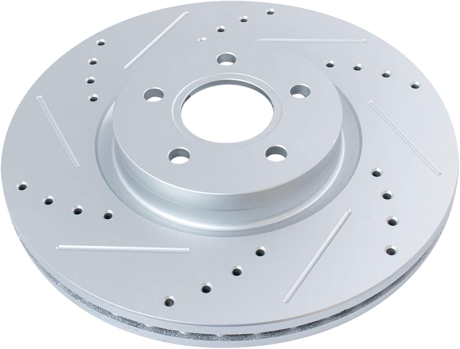 TRQ Performance Front Brake Pad and Rotor Set Ceramic Coated Drilled Slotted Rotors Compatible with 2013-2017 Ford Escape 2014-2018 Transit Connect