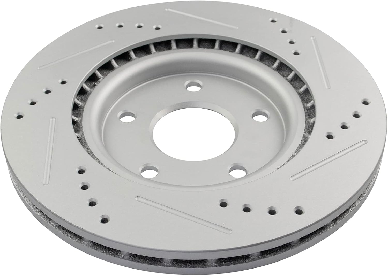TRQ Performance Front Brake Pad and Rotor Set Ceramic Coated Drilled Compatible with 12-16 Chrysler Town & Country 12-20 Dodge Grand Caravan Journey 12-13 Volkswagen Routan 17-22 Pacifica Voyager