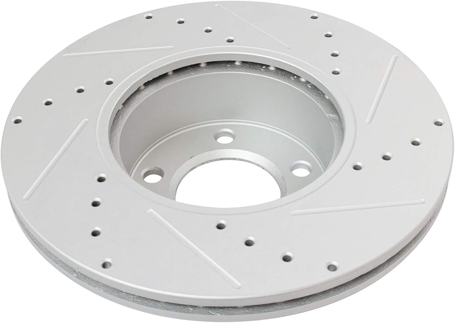 TRQ Performance Front Ceramic Brake Pad and Rotor Set Drilled Slotted Coated Compatible with 14-16 BMW 228i with 312 mm Diameter Front Rotors 17-20 BMW 430i Gran Coupe xDrive 14-18 328d xDrive