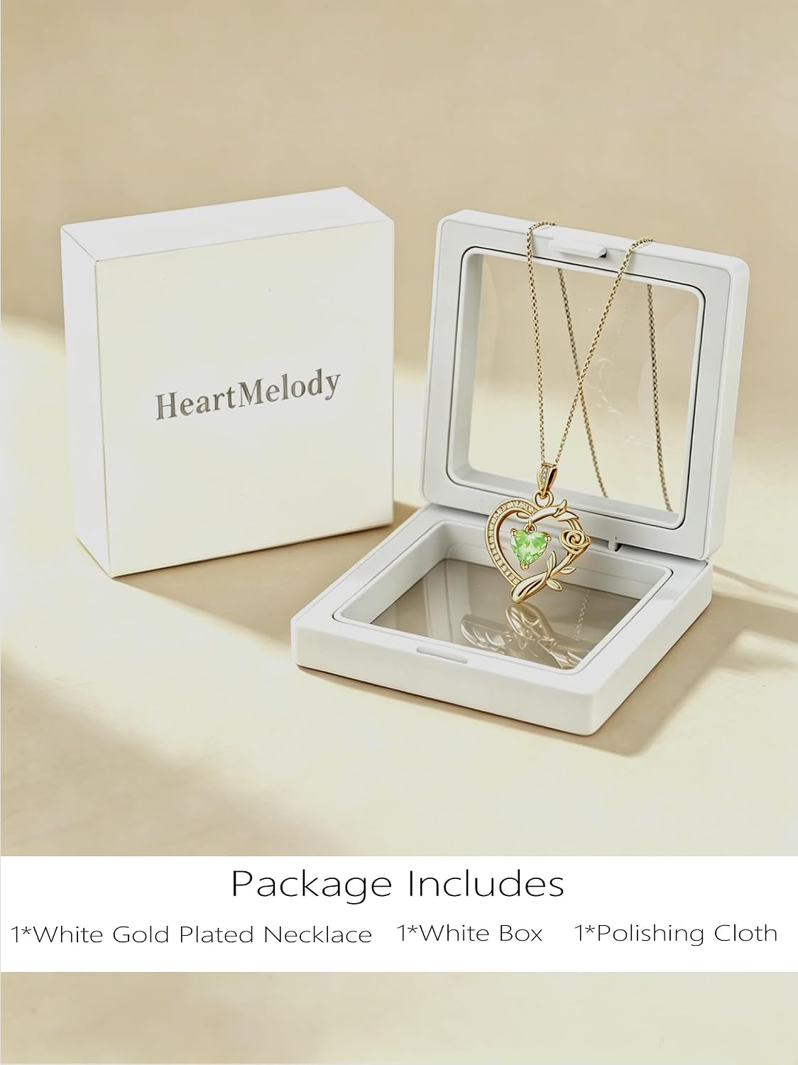 HeartMelody Heart Necklaces for Women Gold,14k 18K White Gold Plated Dainty Rose Butterfly Necklace with Garnet Birthstone Pendant Necklace Everyday Jewelry Birthday Christmas Gifts for Women Mom Her