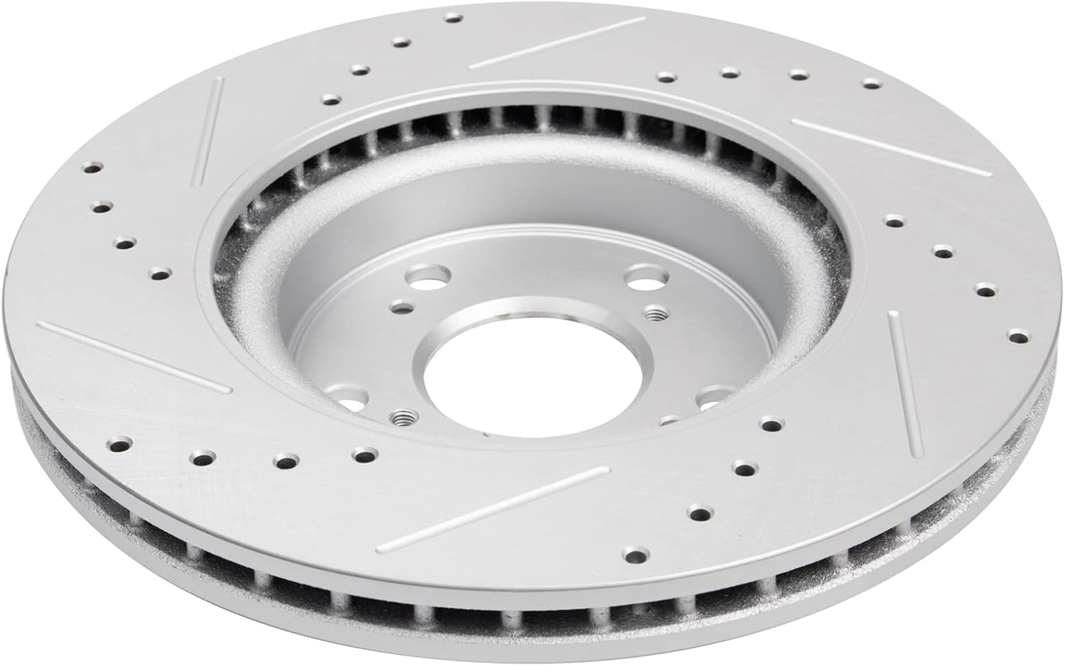 TRQ Performance Front Brake Pad and Rotor Set Ceramic Drilled Slotted G Coated Rotors Compatible with 2012-2015 Honda CR-V