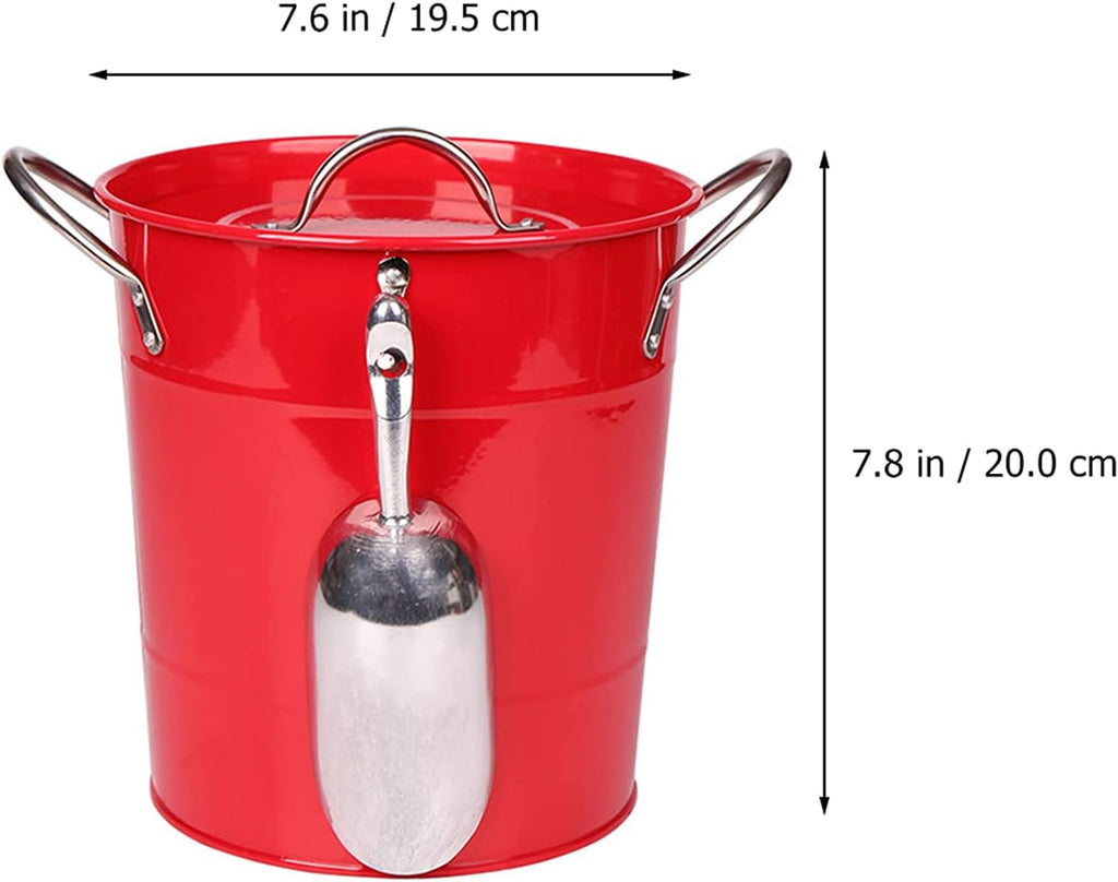 Ice Bucket,Ice Bucket with Lid and Ice Tongs,3.5L Metal Double Walled Ice Bucket Set, Home Kitchen Gifts with Lid, Modern Ice Bucket, Ice Buckets for Parties, Durable Ice Bucket, Ideal for P
