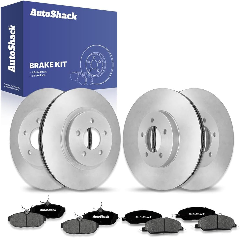 AutoShack Front & Rear Brake Rotors & Premium Pads for Ford, Mustang 2005-2010, RWD V6 4.0L