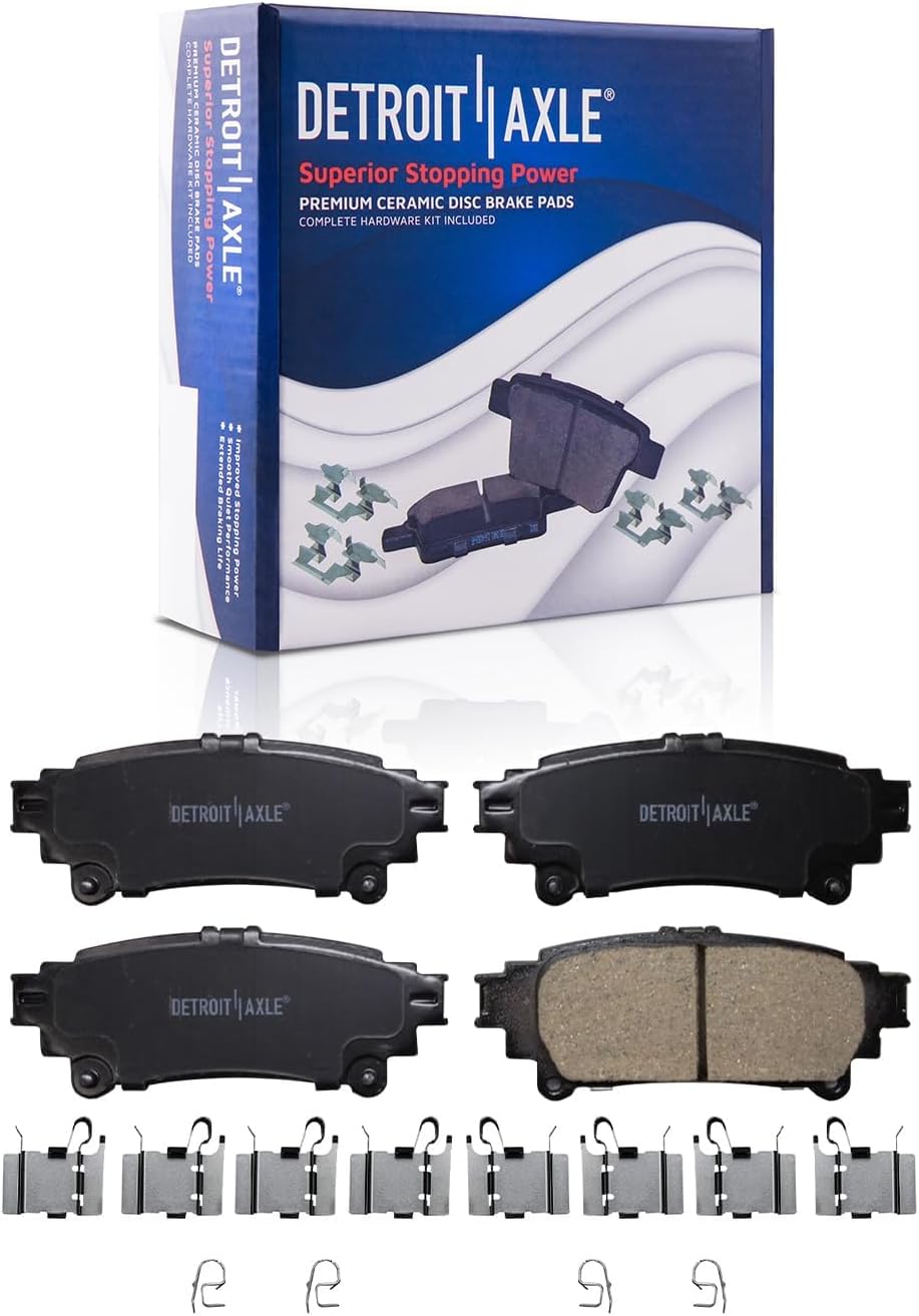 Detroit Axle - Brake Kit for Lexus GS350 IS350 IS200t RC350 GS200t GS450h IS300 RC200t RC300, 13.15' inch Front and 12.20' inch Rear Drilled and Slotted Disc Brakes Rotors Ceramic Brake Pads
