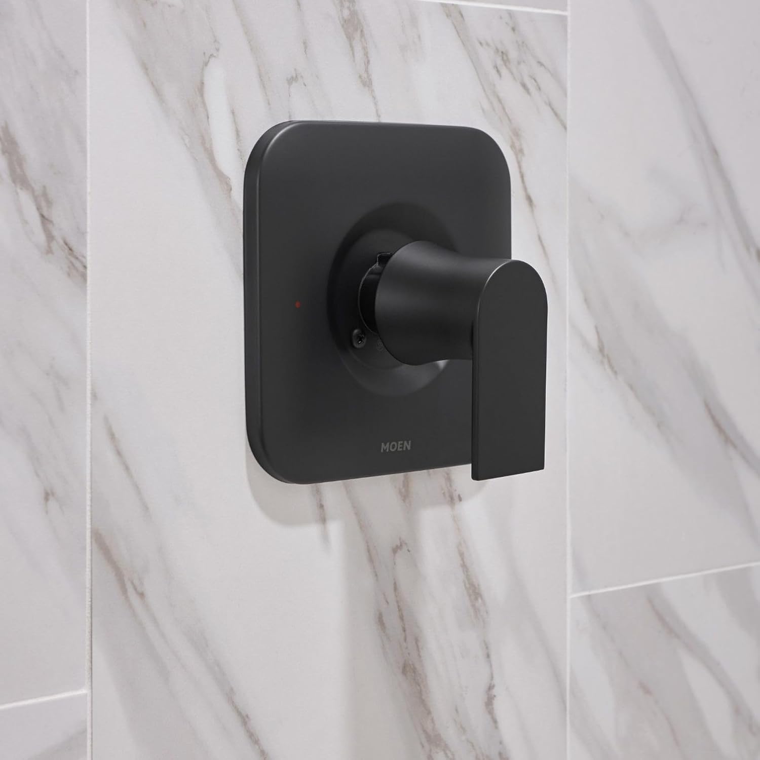 Moen Genta LX Matte Black Pressure Balancing Modern Shower Lever Handle, Posi-Temp Valve Required, T2471BL (Pack of 3)