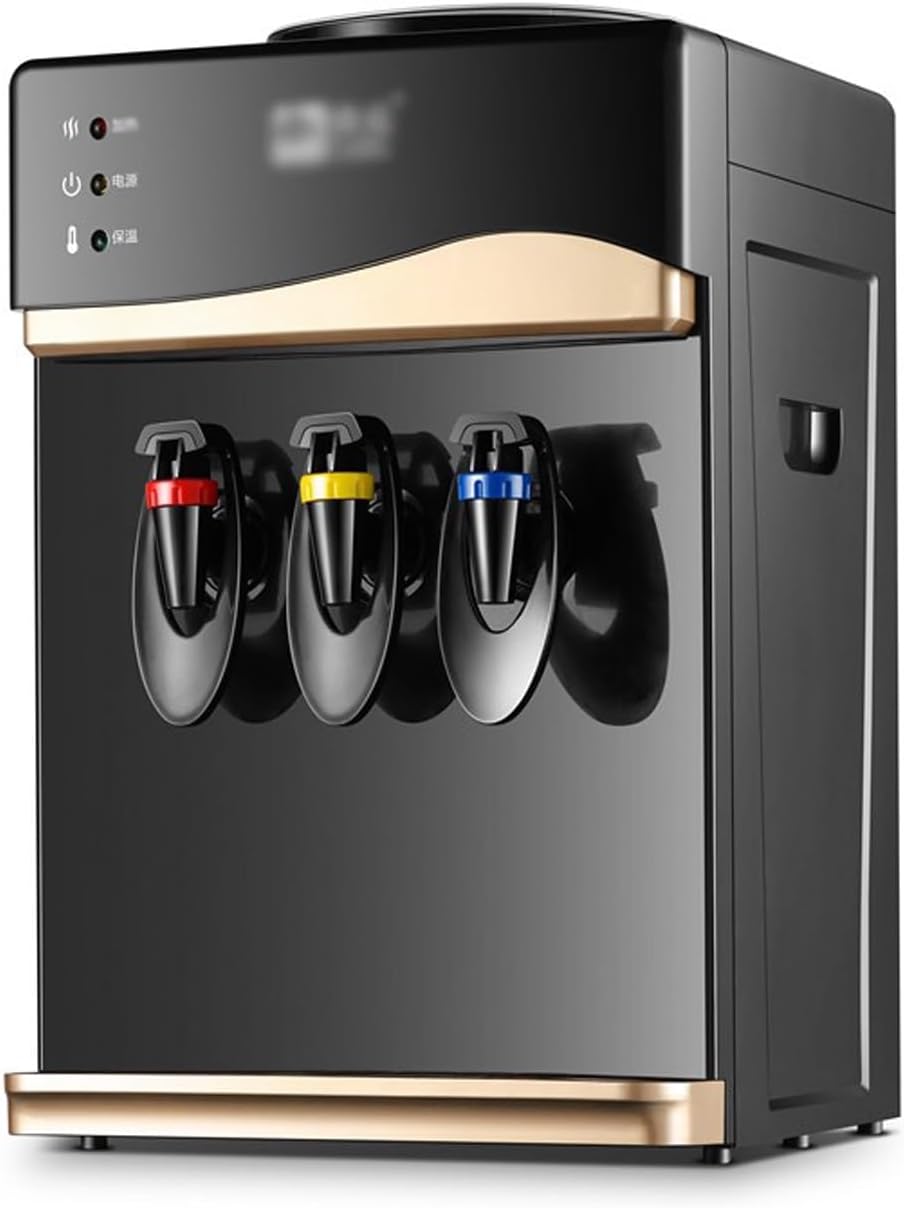 GRFIT hot Water dispensers Household Drink Dispenser Three Taps Warm Ice Warm Water Dispenser Drink Dispenser Home Gadgets Water Bottle Instant hot Water Dispenser (Color : Gold ice hot)
