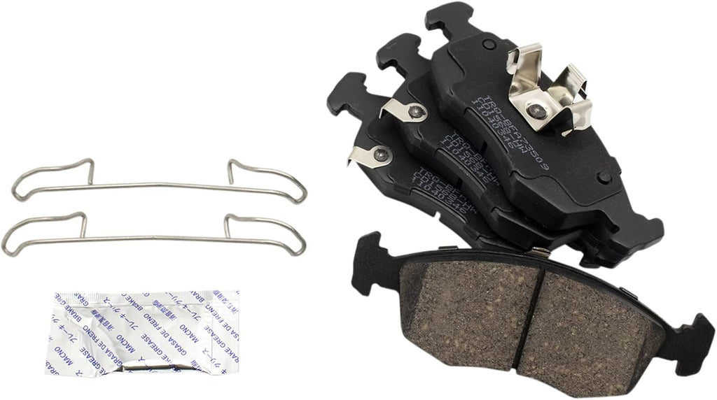 TRQ Performance Front Brake Pad and Rotor Set Ceramic Drilled Slotted G Coated Rotors Compatible with 2012-2017 Fiat 500
