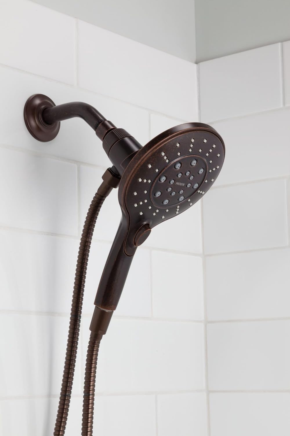 Moen Engage Magnetix Six-Function 5.5-Inch Handheld Showerhead with Magnetic Docking System, Oil Rubbed Bronze, 3662EPORB