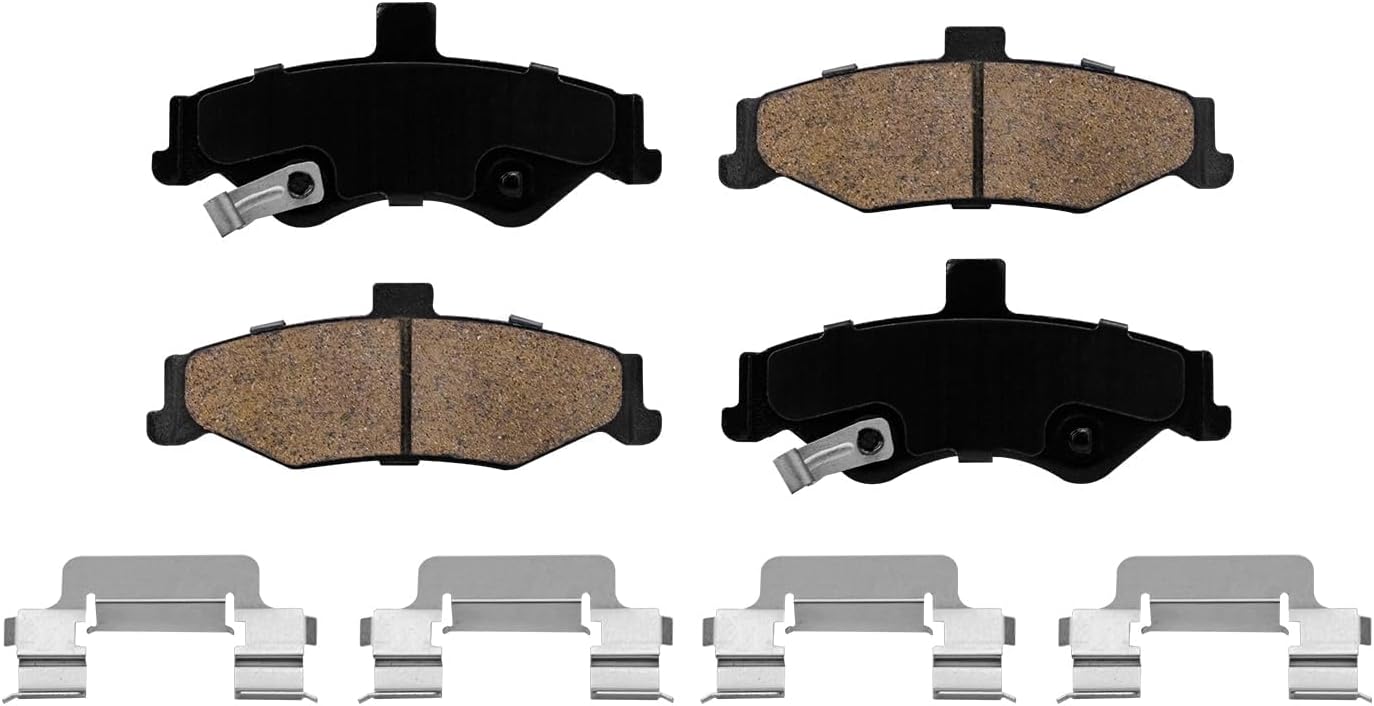 Detroit Axle - Brake Kit for 1998-2002 Chevrolet Camaro Pontiac Firebird Disc Brake Rotors Ceramic Brake Pads with Hardware 1999 2000 2001 Replacement : 11.92' inch Front and 12.01' inch Rear Rotors