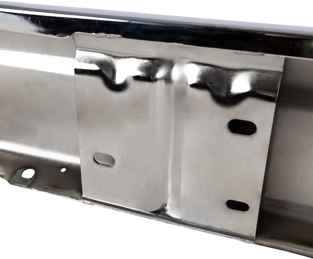 Garage-Pro Rear Bumper for Ford E-150 E-250 E-350 Super Duty 2005-2014, Chrome Steel, Automotive Exterior Accessories w/o Molding Holes, No Parking Aid Sensor