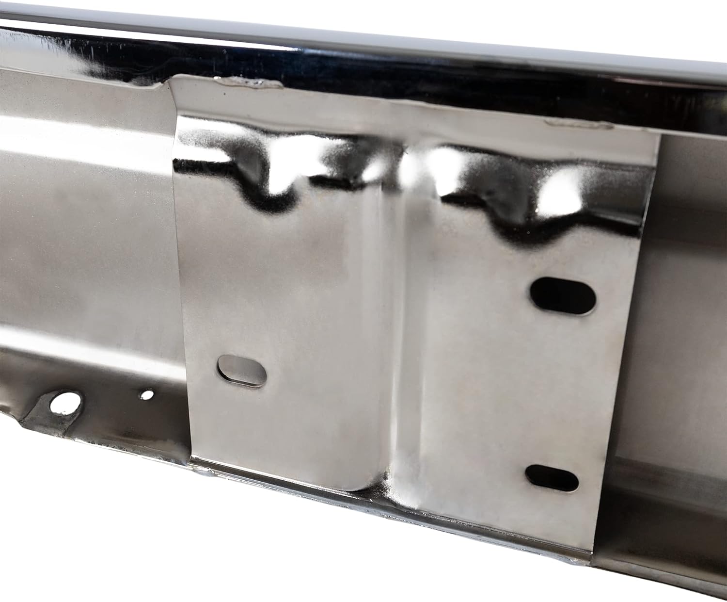 Garage-Pro Rear Bumper for Ford E-150 E-250 E-350 Super Duty 2005-2014, Chrome Steel, Automotive Exterior Accessories w/o Molding Holes, No Parking Aid Sensor