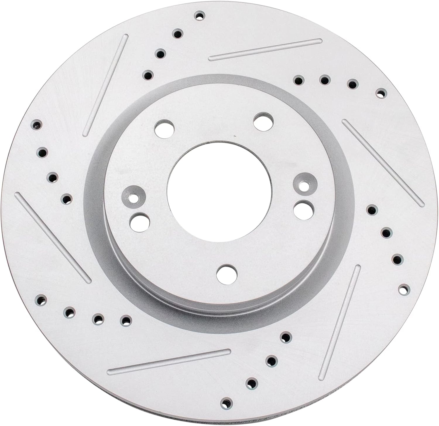TRQ Performance Front Ceramic Brake Pad and Rotor Set Coated Drilled Slotted Compatible with 2007-2009 Hyundai Santa Fe 2013-2016 Hyundai Santa Fe