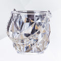 ice bucket, Round Acrylic Ice Bucket Portable Transparent Ice Container with Ice Tong Set for Bar KTV